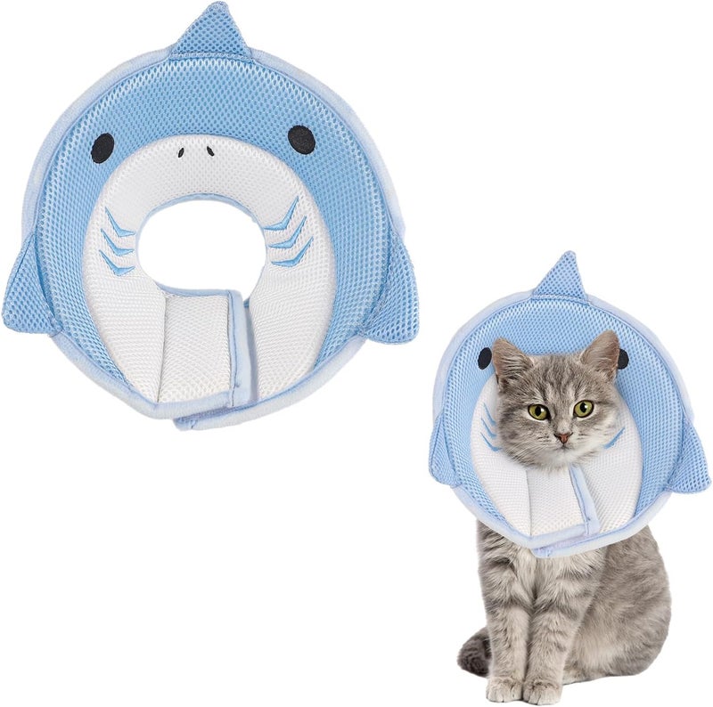 FRIUSATE Cat Recovery Collar - Soft, Adjustable, Breathable, Lightweight Cat Cone to Stop Licking - After Surgery - Image 1